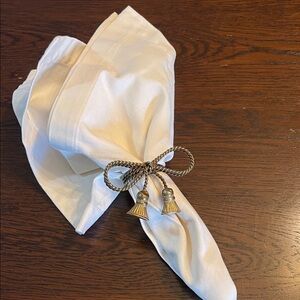 Vintage Elegant Brass Napkin Rings Set